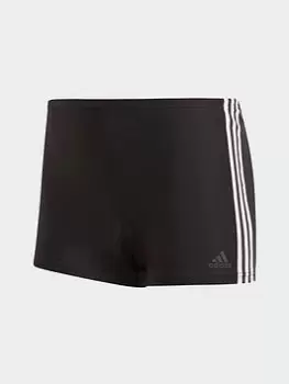 adidas 3-stripes Swim Boxers, Black/White, Size 32, Men