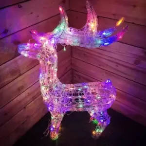 Premier Decorations Ltd - Premier 1.15M Lit Soft Acrylic Christmas Reindeer with 160 Multi led