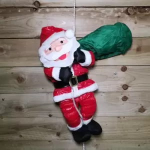 60cm Outdoor Hanging Santa Claus Father Christmas Climbing on Rope