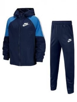 Boys, Nike Kids NSW Woven Tracksuit - Navy/Blue, Navy/Blue Size M 10-12 Years