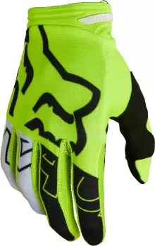 FOX 180 Skew Motocross Gloves, yellow, Size XL, yellow, Size XL