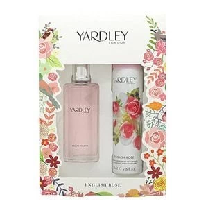 Yardley English Rose Eau de Toilette 50ml and Body Spray 75ml Gift Set