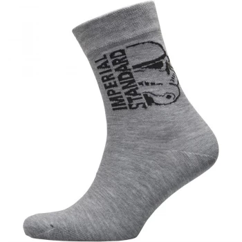 Mens Storm Trooper Face Sports Socks - Grey - UK 8-11