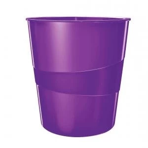 Leitz Purple WOW Waste Bin 52781062