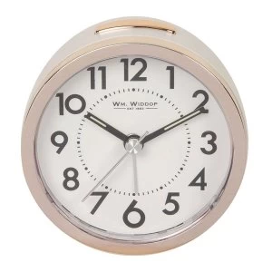 Sweep Alarm Clock Gold & White 8.5cm