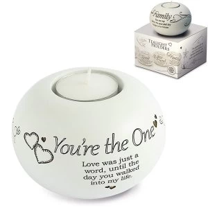Said with Sentiment Tea Light Holders You're The One