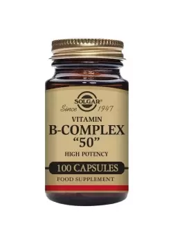 Solgar Vitamin B-Complex 50 High Potency Vegetable Capsules - Pack of 100