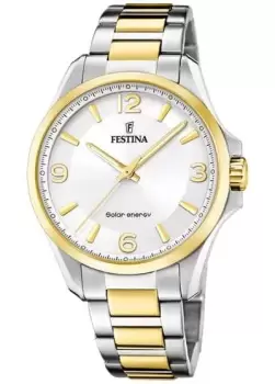 Festina F20657/1 Mens Solar Energy (41.5mm) White Dial / Watch