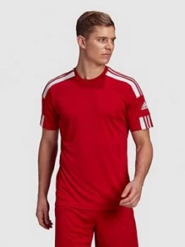 Adidas Mens Squad 21 Short Sleeved Jersey, Red, Size 2XL, Men