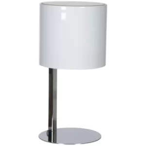 Circle Cylindrical Table Lamp Chrome