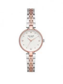 Kate Spade New York Kate Spade Silver And Rose Gold Detail Dial Two Tone Stainless Steel Bracelet Ladies Watch
