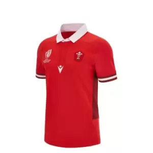 Macron Wales Rugby Home Shirt 2023 2024 Adults - Red