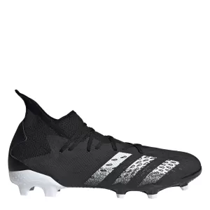 adidas Mens Predator 20.3 Firm Ground Football Boots - Black/Silver, Size 8, Men