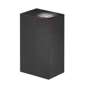 Asbol Kubi LED Outdoor Up Down Wall Lamp Black, IP44, 3000K