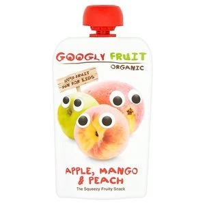 Googly Fruit Apple Mango and Peach Squeezy