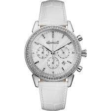 Ingersoll White 'The Gem' Ladies Chronograph Classical Watch - I03901