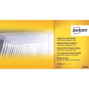 Avery AS040 40mm Tagging Gun Tag Attachments Pack of 5000 Tags AS040