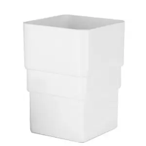 Polypipe Square Downpipe Connector - 65mm - White