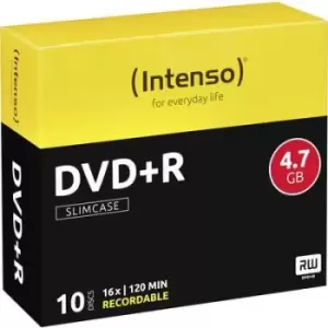 Intenso 4111652 Blank DVD+R 4.7 GB 10 pc(s) Slim case