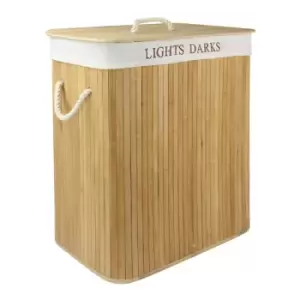 Light & Dark Bamboo Laundry Hamper M&amp;W