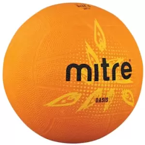 Mitre Oasis 18 Panel Netball (orange/Yellow/Black, 5)