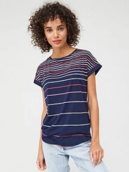 Oasis Louis Rainbow T-Shirt - Blue/Multi Blue, Size S, Women