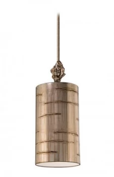 1 Light Round Small Ceiling Pendant Aged Silver, E27