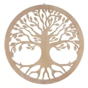 Large Wooden Tree of Life Silhouette Wall Decoration