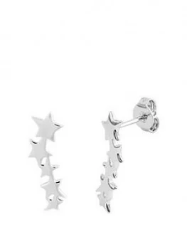 The Love Silver Collection Sterling Silver Polished Five Star Constellation Stud Earrings