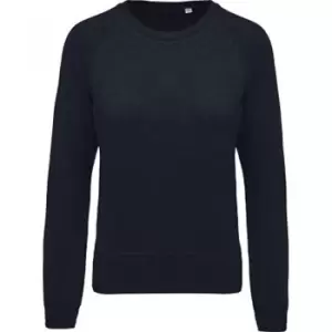 Kariban Womens/Ladies Organic Raglan Sweatshirt (XL) (French Navy Heather)