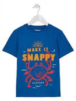 Fat Face Boys Make It Snappy T-Shirt - Cobalt Size 11-12 Years