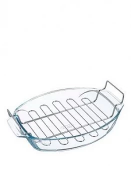 Pyrex Oval Roaster With Rack