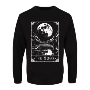 Deadly Tarot Mens The Moon Sweatshirt (3XL) (Black/White)