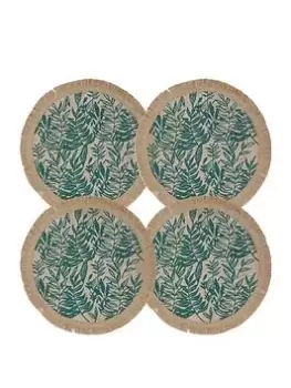 Creative Tops Green Leaf Set Of 4 Placemats