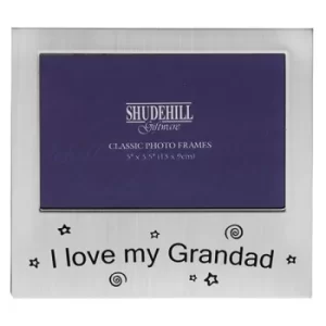 Satin Silver Occasion Frame I Love My Grandad 5x3