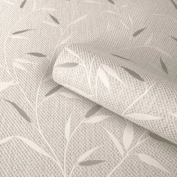Wallpaper Amelie Leaf Beige 3001 Full Roll - Belgravia