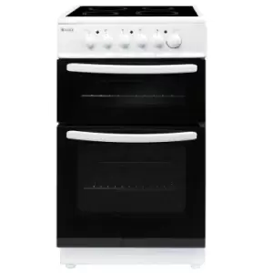 Haden HECT50W 50cm Freestanding Twin Cavity Electric Cooker with Ceramic Hob - White