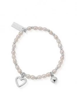 ChloBo Childrens Bridal Sterling Silver Forever Love Bracelet 15cm - Silver
