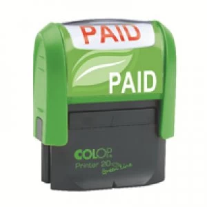 Colop Green Line Word Stamp Paid GLP20PAID