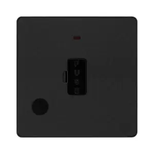 BG Evolve Matt Black Unswitched 13A Fused Connection Unit With Power LED Indicator And Flex Outlet - PCDMB54B
