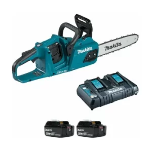 Makita DUC305PG2 Twin 18v Brushless Chainsaw with 2x 6Ah Batteries
