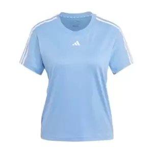 adidas AEROREADY Train Essentials 3-Stripes T-Shirt Women - Blue Fusion / White