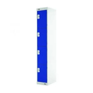 Four Compartment Locker D300mm Blue Door (Dimensions: H1800 x D300 x W300mm) MC00019