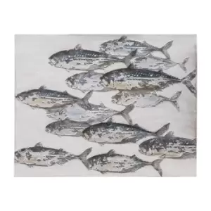 Gallery Direct Down River Fish Art Canvas