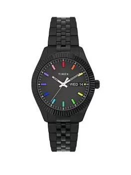 Timex Women'S Legacy Rainbow 36Mm Black Stainless Steel Bracelet Watch