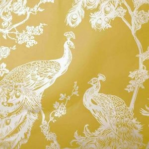 Holden Glistening Peacock Yellow Wallpaper - wilko