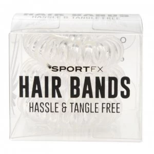 SportFX 3 Pack Hair Bands - Clear