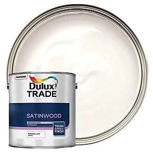 Dulux Trade Satinwood Paint - Pure Brilliant White 2.5L