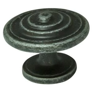 Cooke Lewis Hammered Pewter effect Round Cabinet knob Pack of 1