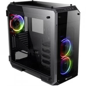 Thermaltake View 71 TG Midi tower PC casing Black 2 built-in fans, Window, Dust filter